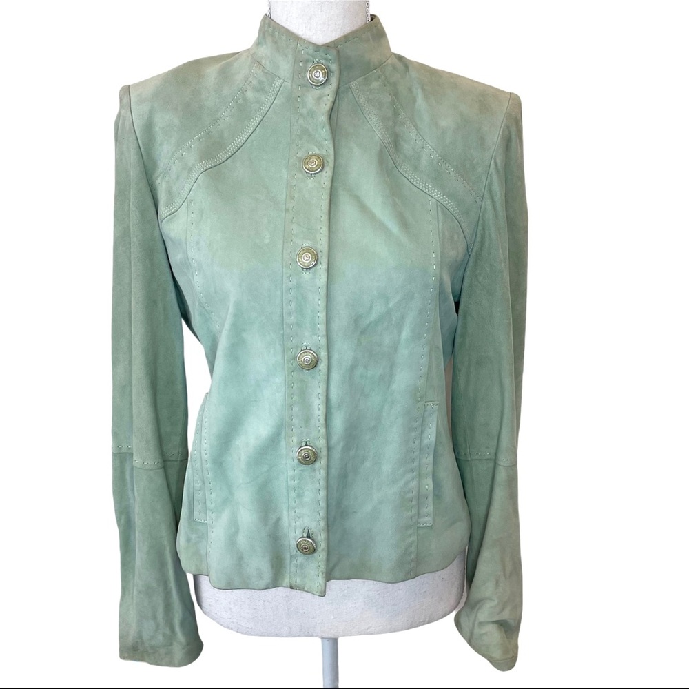 ST. JOHN Goat Suede Jacket
